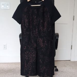Elegant Black Lace Midi Dress